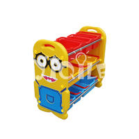 Minions modeling bright yellow plastic kids toy storage for kindergarten